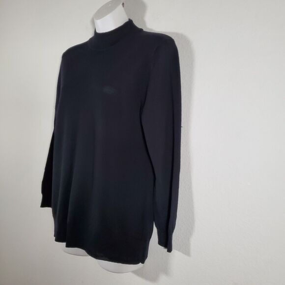 J Crew Womens Sweater Large Black Merino Wool Classic Preppy Minimalist Timeless - Picture 5 of 8